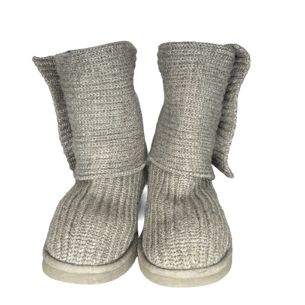 UGG Australia Cardy Womens Sz 8 Knit Boot Gray